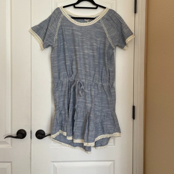 Women's Dylan Blue Drawstring Dress, size L - Picture 1 of 6
